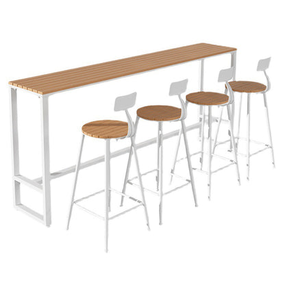 Rechteckiger Bartisch mit Bockgestell, Esstisch für Kaffeezimmer