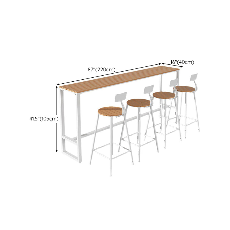 Rechteckiger Bartisch mit Bockgestell, Esstisch für Kaffeezimmer