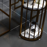 Modern White Sintered Stone Table Metal Base Table for Kitchen Living Room Clearhalo 'Bar Furniture' 'Bar Tables' 'bar_tables' 'furn' 'furn_bar_tables' 'Furniture' 'Kitchen & Dining Furniture' 6269751