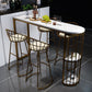 Modern White Sintered Stone Table Metal Base Table for Kitchen Living Room Clearhalo 'Bar Furniture' 'Bar Tables' 'bar_tables' 'furn' 'furn_bar_tables' 'Furniture' 'Kitchen & Dining Furniture' 6269753