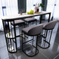 Modern White Sintered Stone Table Metal Base Table for Kitchen Living Room Clearhalo 'Bar Furniture' 'Bar Tables' 'bar_tables' 'furn' 'furn_bar_tables' 'Furniture' 'Kitchen & Dining Furniture' 6269754
