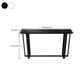 Sintered Stone Bar Table Black and Metal Base Bar Table for Kitchen Living Room Clearhalo 'Bar Furniture' 'Bar Tables' 'bar_tables' 'furn' 'furn_bar_tables' 'Furniture' 'Kitchen & Dining Furniture' 6269808