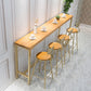 Rectangle Pub Table Glam Solid Wood Bar Table for Indoor and Breakroom Natural Without Chairs Clearhalo 'Bar Furniture' 'Bar Tables' 'bar_tables' 'furn' 'furn_bar_tables' 'Furniture' 'Kitchen & Dining Furniture' 6269810