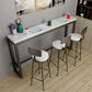 Rectangle Pub Table Glam Solid Wood Bar Table for Indoor and Breakroom White-Black Without Chairs Clearhalo 'Bar Furniture' 'Bar Tables' 'bar_tables' 'furn' 'furn_bar_tables' 'Furniture' 'Kitchen & Dining Furniture' 6269811