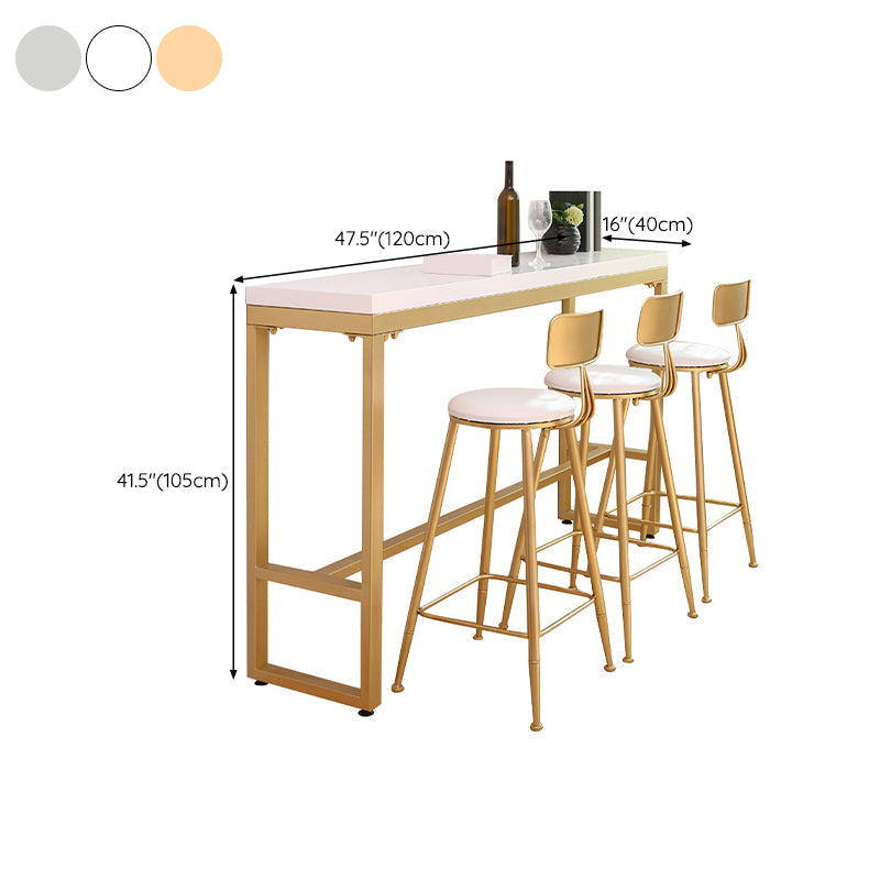 Rectangle Pub Table Glam Solid Wood Bar Table for Indoor and Breakroom Clearhalo 'Bar Furniture' 'Bar Tables' 'bar_tables' 'furn' 'furn_bar_tables' 'Furniture' 'Kitchen & Dining Furniture' 6269818