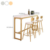 Mesa de pub rectangular mesa de barra de madera maciza para interiores y breakroom