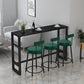 Glam Pub Height Dining Table Stone Top Pub Table for Living Room