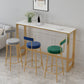 Glam Pub Height Dining Table Stone Top Pub Table for Living Room