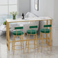 Glam Pub Height Dining Table Stone Top Pub Table for Living Room
