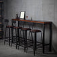 Industrial Bar Table Solid Wood Rectangle Pub Table for Outdoor Breakroom 70.9"L x 15.7"W x 41.3"H Without Chairs Clearhalo 'Bar Furniture' 'Bar Tables' 'bar_tables' 'furn' 'furn_bar_tables' 'Furniture' 'Kitchen & Dining Furniture' 6269891