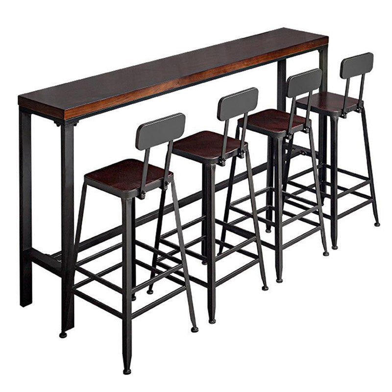 Industrial Bar Table Solid Wood Rectangle Pub Table for Outdoor Breakroom Without Chairs Clearhalo 'Bar Furniture' 'Bar Tables' 'bar_tables' 'furn' 'furn_bar_tables' 'Furniture' 'Kitchen & Dining Furniture' 6269893