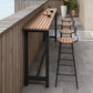 Industrial Metal Base Bar Table Pub Height Dining Table for Outdoor 86.6"L x 15.7"W x 41.3"H Without Chairs Clearhalo 'Bar Furniture' 'Bar Tables' 'bar_tables' 'furn' 'furn_bar_tables' 'Furniture' 'Kitchen & Dining Furniture' 6269908