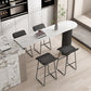 Glam Pub Height Dining Table Stone Top Pub Table for Patio Use Black White Clearhalo 'Bar Furniture' 'Bar Tables' 'bar_tables' 'furn' 'furn_bar_tables' 'Furniture' 'Kitchen & Dining Furniture' 6269959