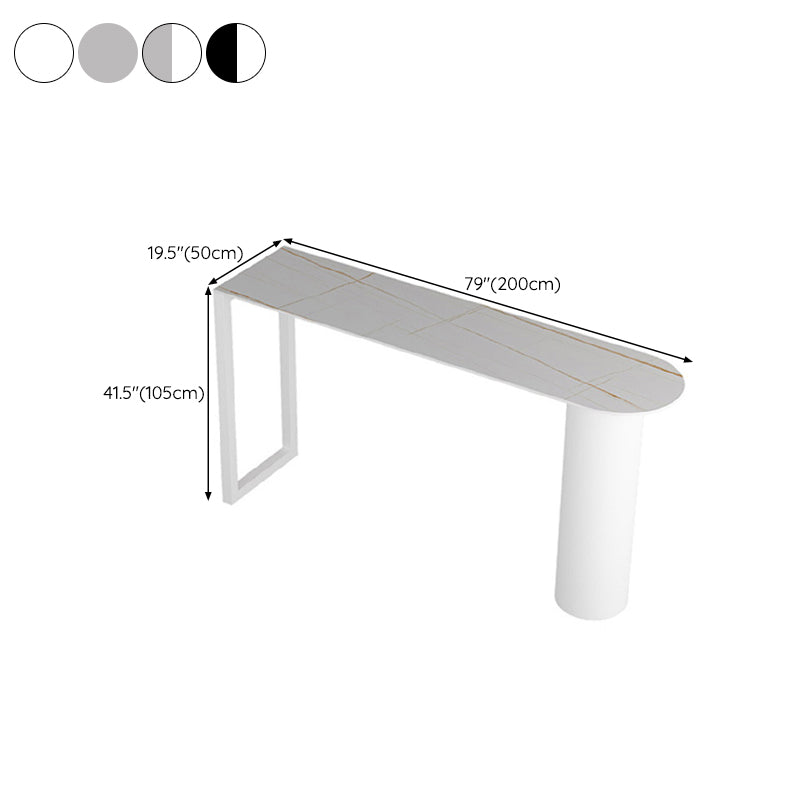 Glam Pub Height Dining Table Stone Top Pub Table for Patio Use Clearhalo 'Bar Furniture' 'Bar Tables' 'bar_tables' 'furn' 'furn_bar_tables' 'Furniture' 'Kitchen & Dining Furniture' 6269969