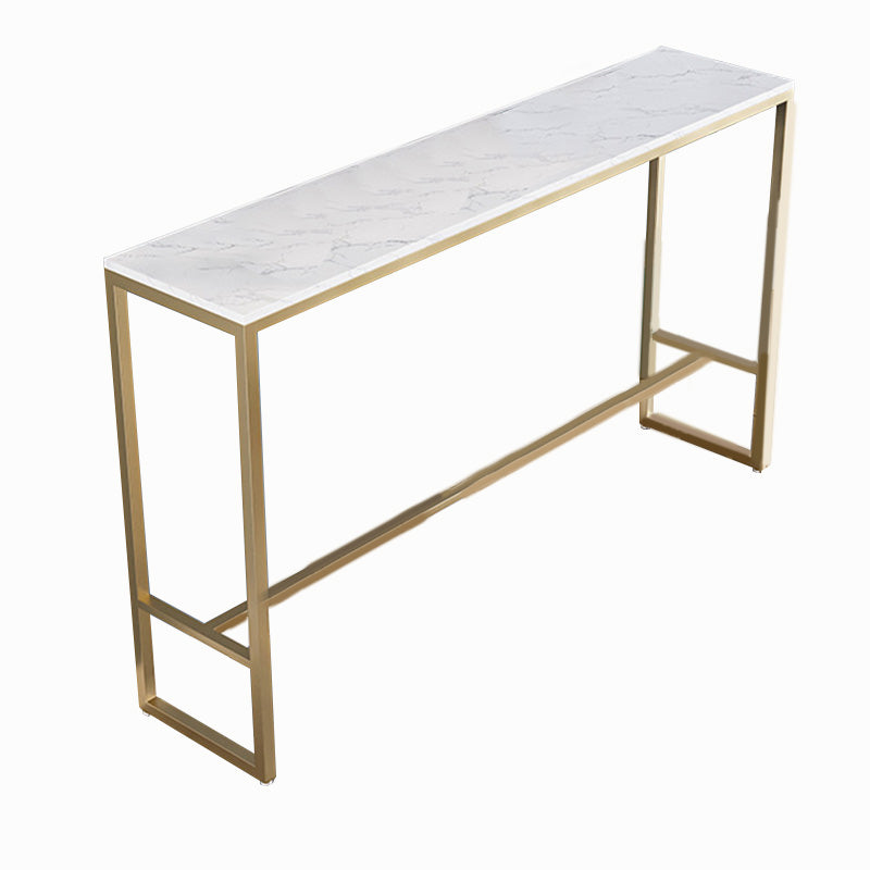 Modern Bar-height Table with Gold Base 41.3-inch Height Table Top Bar Table Clearhalo 'Bar Furniture' 'Bar Tables' 'bar_tables' 'furn' 'furn_bar_tables' 'Furniture' 'Kitchen & Dining Furniture' 6270009
