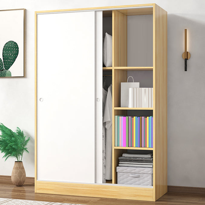 Armoire armoire en bois avec placard de garde-robe moderne étagères