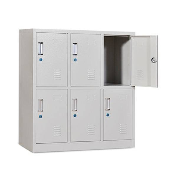 Metal Non-Hanging Cabinet Modern Storage Cabinet with Hinged Doors Grey 6 Clearhalo 'Armoires & Wardrobes' 'armoires_wardrobes' 'Bedroom Furniture' 'furn' 'furn_armoires_wardrobes' 'Furniture' 6270131