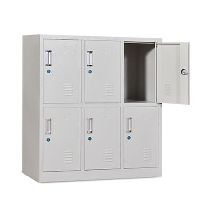 Metal Non-Hanging Cabinet Modern Storage Cabinet with Hinged Doors Grey 6 Clearhalo 'Armoires & Wardrobes' 'armoires_wardrobes' 'Bedroom Furniture' 'furn' 'furn_armoires_wardrobes' 'Furniture' 6270131
