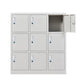 Metal Non-Hanging Cabinet Modern Storage Cabinet with Hinged Doors Grey 9 Clearhalo 'Armoires & Wardrobes' 'armoires_wardrobes' 'Bedroom Furniture' 'furn' 'furn_armoires_wardrobes' 'Furniture' 6270132
