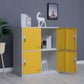 Metal Non-Hanging Cabinet Modern Storage Cabinet with Hinged Doors Yellow 4 Clearhalo 'Armoires & Wardrobes' 'armoires_wardrobes' 'Bedroom Furniture' 'furn' 'furn_armoires_wardrobes' 'Furniture' 6270137