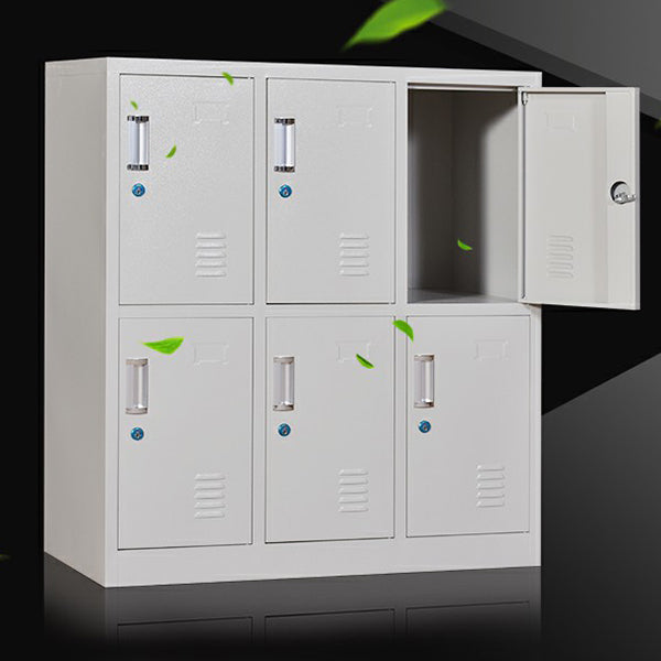 Metal Non-Hanging Cabinet Modern Storage Cabinet with Hinged Doors Clearhalo 'Armoires & Wardrobes' 'armoires_wardrobes' 'Bedroom Furniture' 'furn' 'furn_armoires_wardrobes' 'Furniture' 6270145