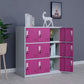 Metal Non-Hanging Cabinet Modern Storage Cabinet with Hinged Doors Red 9 Clearhalo 'Armoires & Wardrobes' 'armoires_wardrobes' 'Bedroom Furniture' 'furn' 'furn_armoires_wardrobes' 'Furniture' 6270150