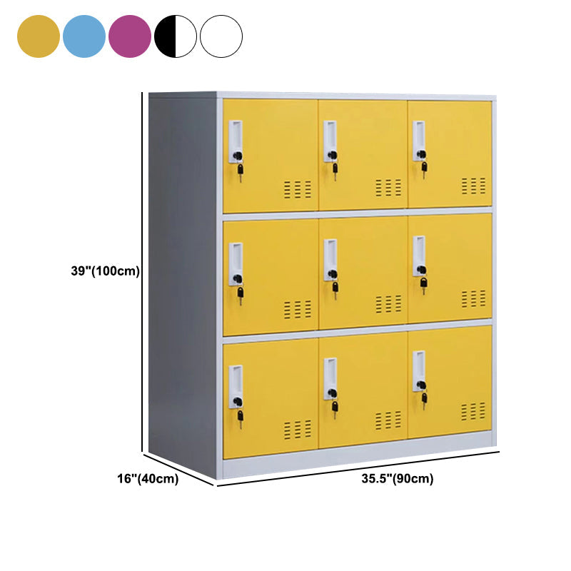 Metal Non-Hanging Cabinet Modern Storage Cabinet with Hinged Doors Clearhalo 'Armoires & Wardrobes' 'armoires_wardrobes' 'Bedroom Furniture' 'furn' 'furn_armoires_wardrobes' 'Furniture' 6270160
