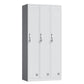 Contemporary Grey Storage Cabinet Metal Cabinet with Hinged Doors