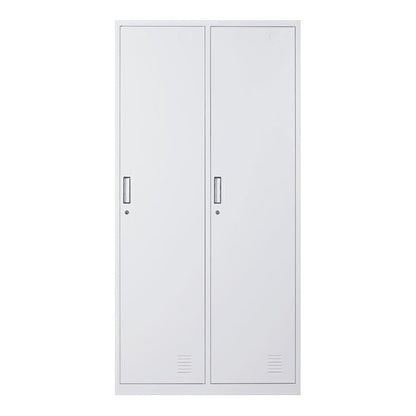 Metal Gray Cabinet for Bathroom Contemporary Storage Cabinet with Hinged Doors 2 Clearhalo 'Armoires & Wardrobes' 'armoires_wardrobes' 'Bedroom Furniture' 'furn' 'furn_armoires_wardrobes' 'Furniture' 6270221