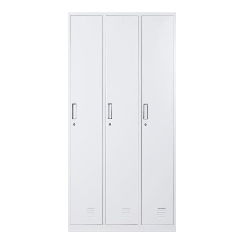 Metal Gray Cabinet for Bathroom Contemporary Storage Cabinet with Hinged Doors 3 Clearhalo 'Armoires & Wardrobes' 'armoires_wardrobes' 'Bedroom Furniture' 'furn' 'furn_armoires_wardrobes' 'Furniture' 6270222