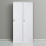 Metal Gray Cabinet for Bathroom Contemporary Storage Cabinet with Hinged Doors Clearhalo 'Armoires & Wardrobes' 'armoires_wardrobes' 'Bedroom Furniture' 'furn' 'furn_armoires_wardrobes' 'Furniture' 6270236