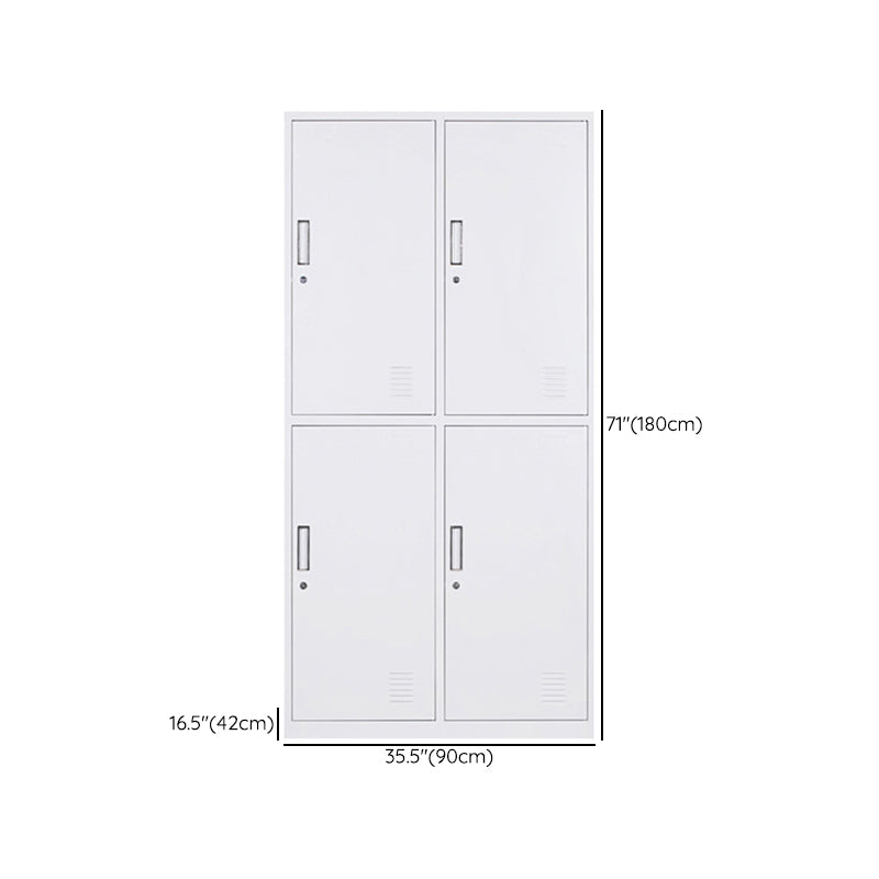 Metal Gray Cabinet for Bathroom Contemporary Storage Cabinet with Hinged Doors Clearhalo 'Armoires & Wardrobes' 'armoires_wardrobes' 'Bedroom Furniture' 'furn' 'furn_armoires_wardrobes' 'Furniture' 6270241