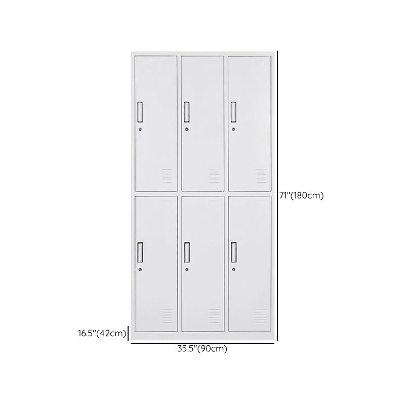 Metal Gray Cabinet for Bathroom Contemporary Storage Cabinet with Hinged Doors Clearhalo 'Armoires & Wardrobes' 'armoires_wardrobes' 'Bedroom Furniture' 'furn' 'furn_armoires_wardrobes' 'Furniture' 6270242