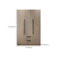 Brown Manufactured Wood Wardrobe Modern Cabinet with Drawers