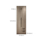 Brown Manufactured Wood Wardrobe Modern Cabinet with Drawers