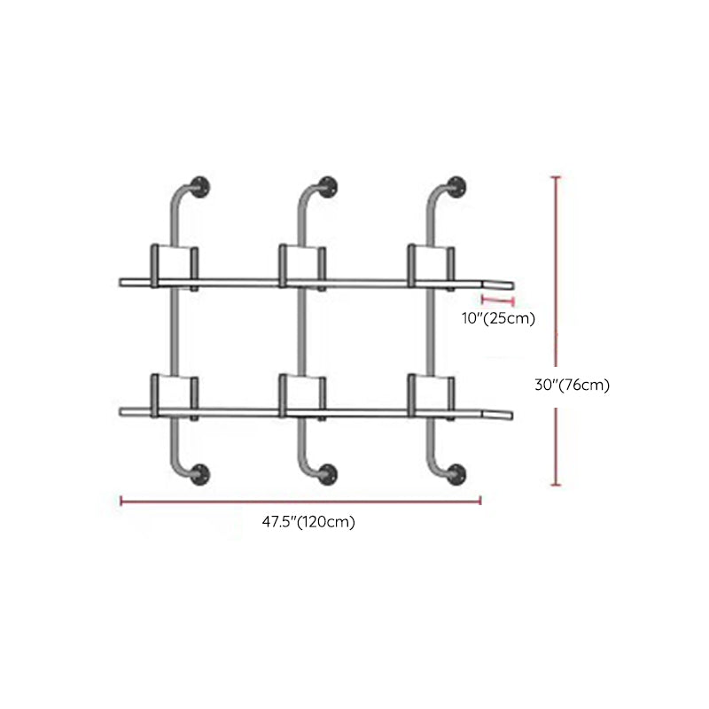Metal and Wooden Shelf Bookcase Open Wall Mounted Gold Bookshelf for Home Clearhalo 'Bookcases' 'furn' 'furn_bookcases' 'Furniture' 'Office Furniture' 6270370