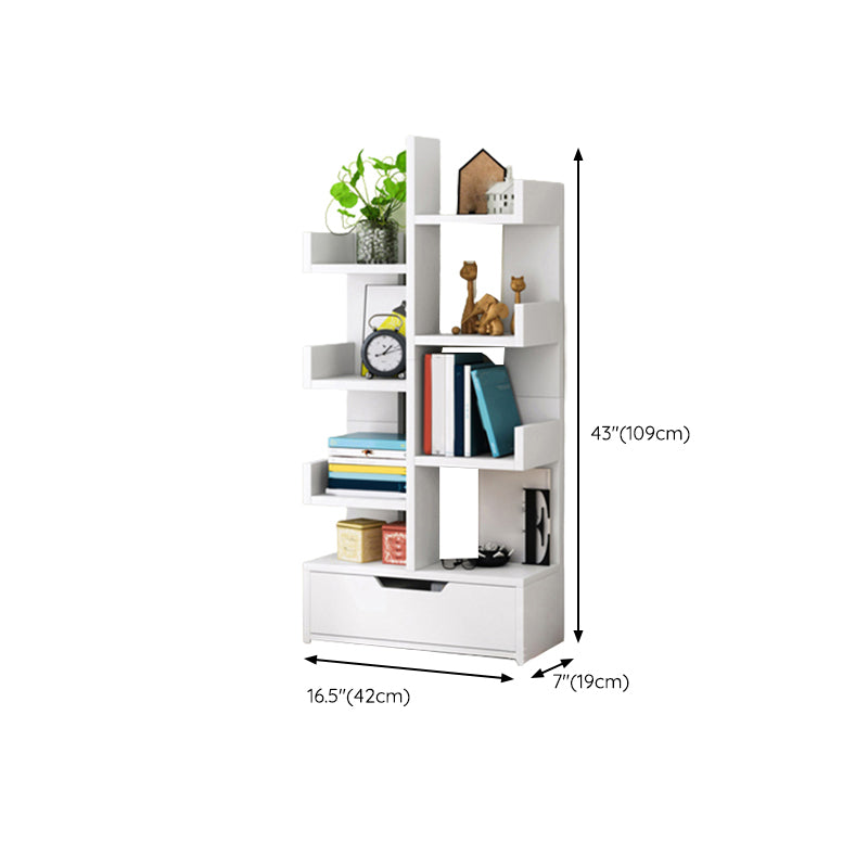 現代のエンジニアリングされた木製の本棚オープンブックケースブックリビングルームの棚