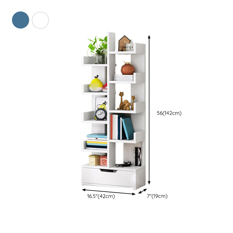 現代のエンジニアリングされた木製の本棚オープンブックケースブックリビングルームの棚