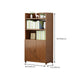 Brown Closed Back Book Shelf Bamboo Standard Vertical Bookcase for Home
