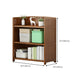 Brown Closed Back Book Shelf Bamboo Standard Vertical Bookcase for Home