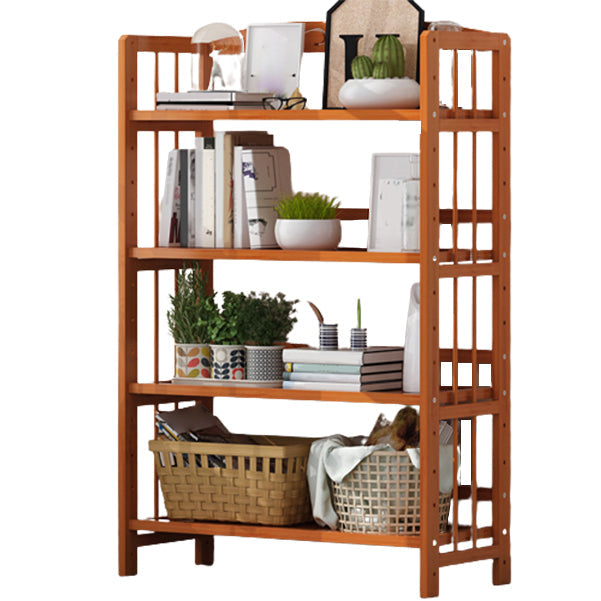 Bamboo Contemporary Bookshelf Etagere Shelf Bookcase with Shelves 27.6"L x 9.8"W x 49.2"H Tan Clearhalo 'Bookcases' 'furn' 'furn_bookcases' 'Furniture' 'Office Furniture' 6270537