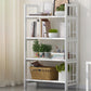 Bamboo Contemporary Bookshelf Etagere Shelf Bookcase with Shelves 19.7"L x 9.8"W x 49.2"H White Clearhalo 'Bookcases' 'furn' 'furn_bookcases' 'Furniture' 'Office Furniture' 6270539