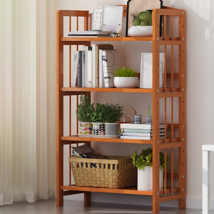 Bamboo Contemporary Bookshelf Etagere Shelf Bookcase with Shelves 19.7"L x 9.8"W x 49.2"H Tan Clearhalo 'Bookcases' 'furn' 'furn_bookcases' 'Furniture' 'Office Furniture' 6270555