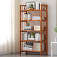 Bamboo Contemporary Bookshelf Etagere Shelf Bookcase with Shelves 27.6"L x 9.8"W x 61"H Tan Clearhalo 'Bookcases' 'furn' 'furn_bookcases' 'Furniture' 'Office Furniture' 6270559