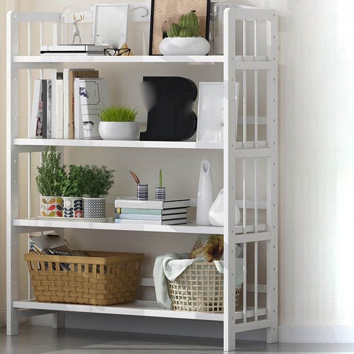 Bamboo Contemporary Bookshelf Etagere Shelf Bookcase with Shelves 35.4"L x 9.8"W x 49.2"H White Clearhalo 'Bookcases' 'furn' 'furn_bookcases' 'Furniture' 'Office Furniture' 6270561