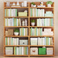 Natural Floor Bookshelf Contemporary Bamboo Shelf Bookcase for Study Room