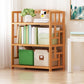 Natural Floor Bookshelf Contemporary Bamboo Shelf Bookcase for Study Room
