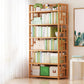 Natural Floor Bookshelf Contemporary Bamboo Shelf Bookcase for Study Room