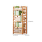 Natural Floor Bookshelf Contemporary Bamboo Shelf Bookcase for Study Room