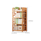 Natural Floor Bookshelf Contemporary Bamboo Shelf Bookcase for Study Room